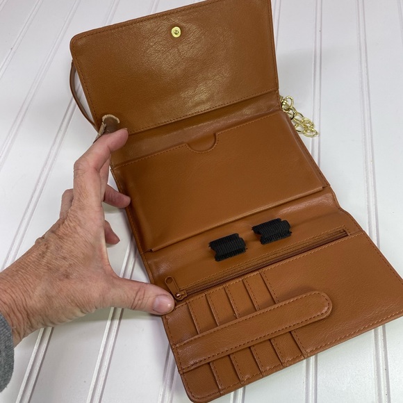 Giani Bernini brown wallet crossbody bag - Picture 3 of 8
